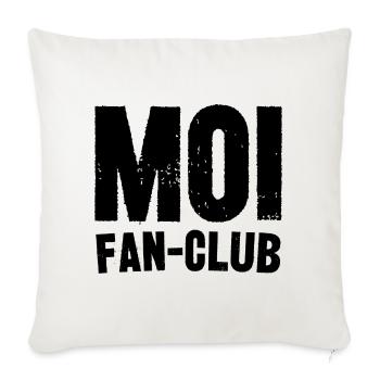 moi fan-club - Housse de coussin décorative 45 x 45 cm - blanc nature - Devant