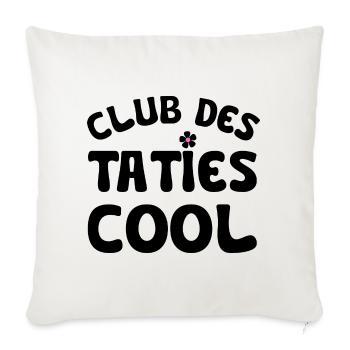club des taties cool - Housse de coussin décorative 45 x 45 cm - blanc nature - Devant