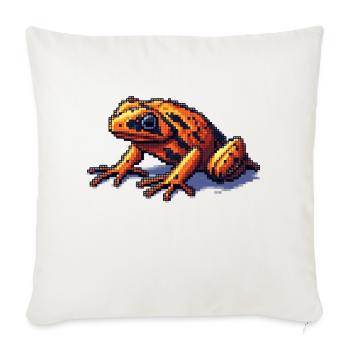 Poison dart frog dans les graphiques rétro 8 bits pixel - Housse de coussin décorative 45 x 45 cm - blanc nature - Devant