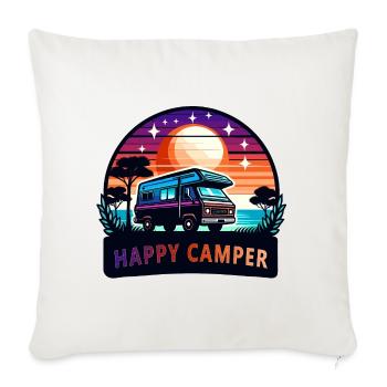 Sunset  Happy Camper Van - Sofa pillowcase 17,3'' x 17,3'' (45 x 45 cm) - natural white - Front