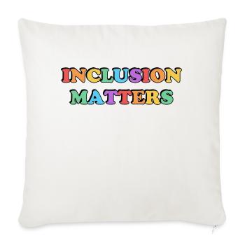 L’inclusion compte Arc-en-ciel - Housse de coussin décorative 45 x 45 cm - blanc nature - Devant