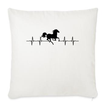 Battement de coeur de cheval - Housse de coussin décorative 45 x 45 cm - blanc nature - Devant