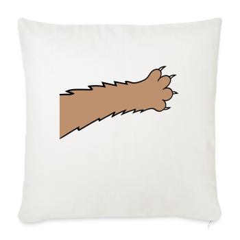 Cats, claws, paws, paws, sharp claws, scratching - Sofa pillowcase 17,3'' x 17,3'' (45 x 45 cm) - natural white - Front