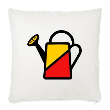 Two-tone watering can tool vegetable gardener - Sofa pillowcase 17,3'' x 17,3'' (45 x 45 cm) - natural white - Front