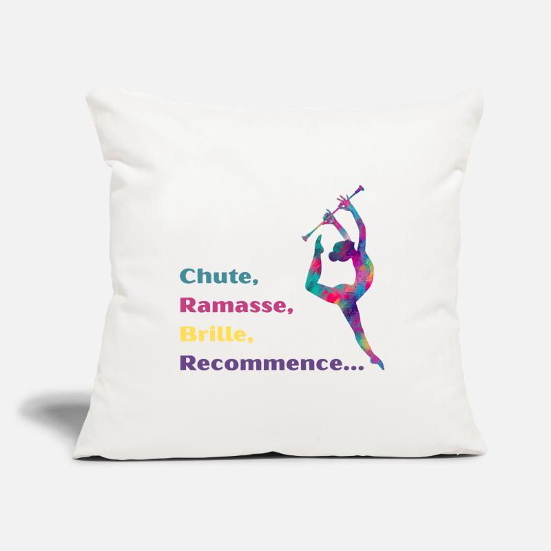 Chute-_Ramasse-_Recommence-- Housse de coussin décorative 45 x 45 cm