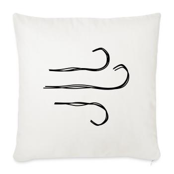 Wind handgezeichnet - Sofakissenbezug 45 x 45 cm - Naturweiß  - Vorne