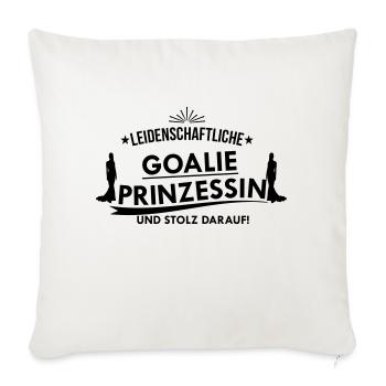 Leidenschaftliche Prinzessin Goalie - Sofakissenbezug 45 x 45 cm - Naturweiß  - Vorne