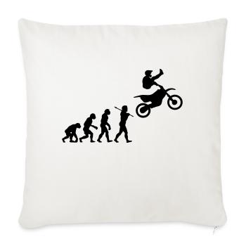 MX Freestyle Motocross Evolution - Sofakissenbezug 45 x 45 cm - Naturweiß  - Vorne