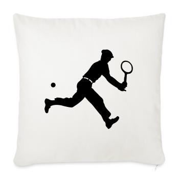 tennis retro - Housse de coussin décorative 45 x 45 cm - blanc nature - Devant