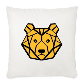 baer symetrisch - Sofakissenbezug 45 x 45 cm - Naturweiß  - Vorne