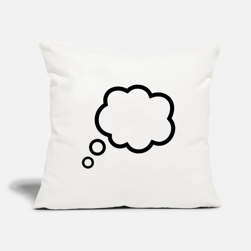 Thinking Bubble Comic Pensée Bulle Bulle Pensées Housse de coussin décorative 45 x 45 cm