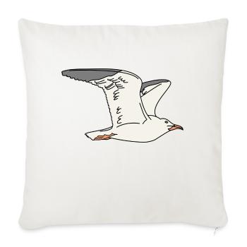Mouette - Housse de coussin décorative 45 x 45 cm - blanc nature - Devant