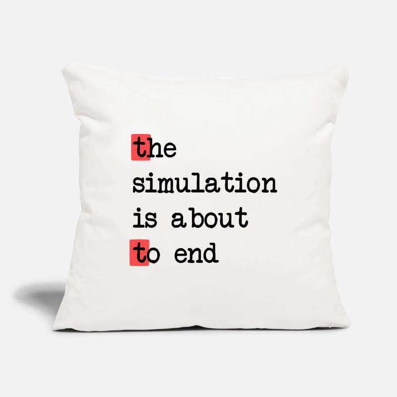 Das Ende der Simulation, Sci-Fi Matrix Humor Shirt Sofakissenbezug 45 x 45 cm