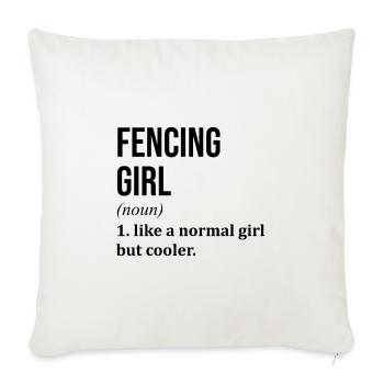 Fencing - Sofa pillowcase 17,3'' x 17,3'' (45 x 45 cm) - natural white - Front