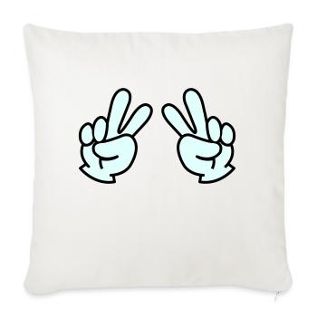 Main de la Paix 2 - Housse de coussin décorative 45 x 45 cm - blanc nature - Devant