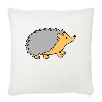 Bande dessinée hérisson - Housse de coussin décorative 45 x 45 cm - blanc nature - Devant