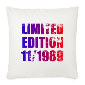 35e anniversaire Edition limitée 11/1989 - Housse de coussin décorative 45 x 45 cm - blanc nature - Devant
