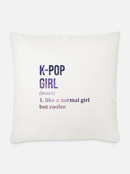 K Pop K Pop K Pop - Sofakissenbezug 45 x 45 cm - Naturweiß
