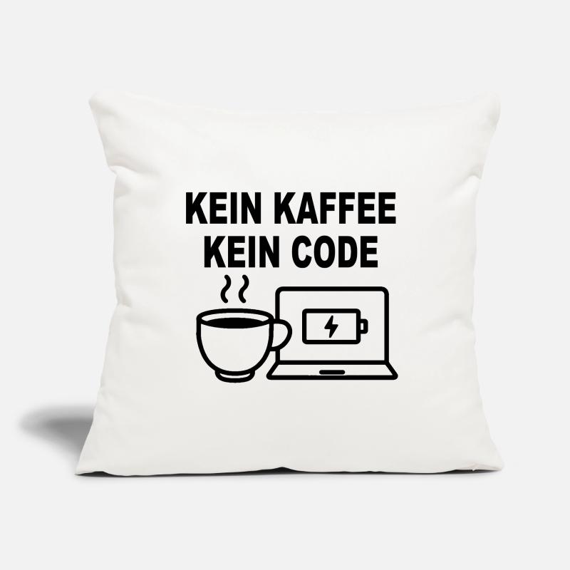 Kein Kaffee Kein Code – Funny Programmer Design Sofakissenbezug 45 x 45 cm