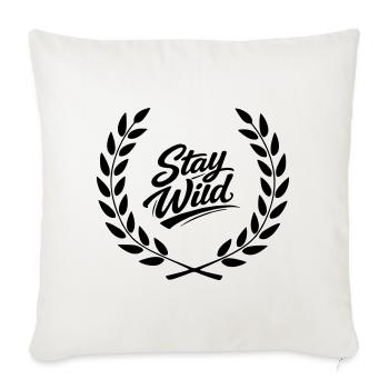 Restez en liberté - Housse de coussin décorative 45 x 45 cm - blanc nature - Devant