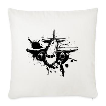 Aircraft - Sofa pillowcase 17,3'' x 17,3'' (45 x 45 cm) - natural white - Front