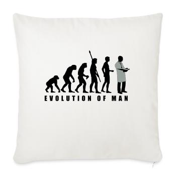 evolution_arzt_2c - Sofakissenbezug 45 x 45 cm - Naturweiß  - Vorne