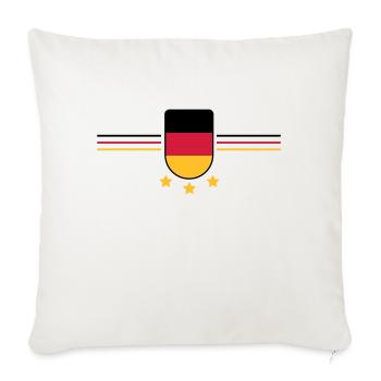 Allemagne 3 étoiles - Housse de coussin décorative 45 x 45 cm - blanc nature - Devant