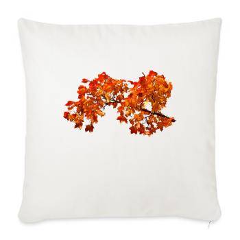 Herbstlaub Herbst Blätter - Sofakissenbezug 45 x 45 cm - Naturweiß  - Vorne