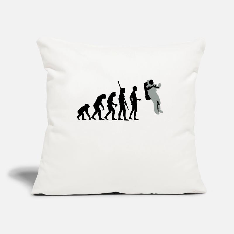 evolution_astronaut_2c Housse de coussin décorative 45 x 45 cm