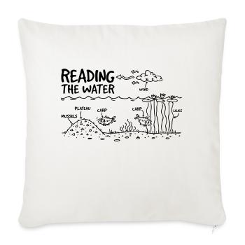 LECTURE DE L'EAU - Housse de coussin décorative 45 x 45 cm - blanc nature - Devant