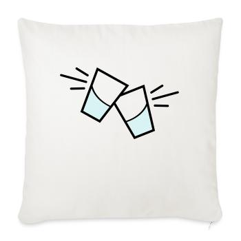 vodka glas - Sofakissenbezug 45 x 45 cm - Naturweiß  - Vorne