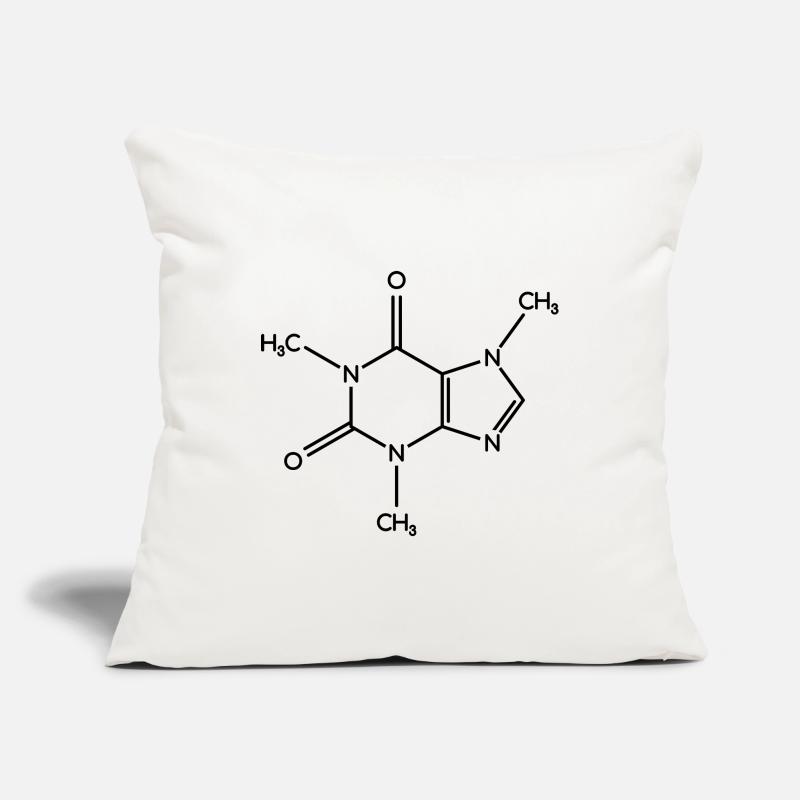 Caffeine Molecule - Structural Formula Sofa pillowcase 17,3'' x 17,3'' (45 x 45 cm)