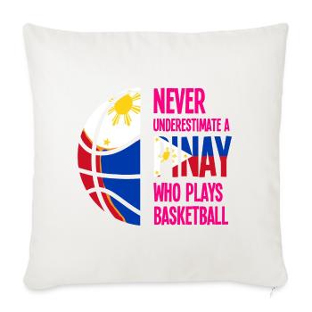 Philippines Pinay Flag Basketball I Gift - Sofa pillowcase 17,3'' x 17,3'' (45 x 45 cm) - natural white - Front