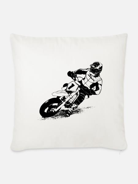 Supermoto - Sofakissenbezug 45 x 45 cm - Naturweiß