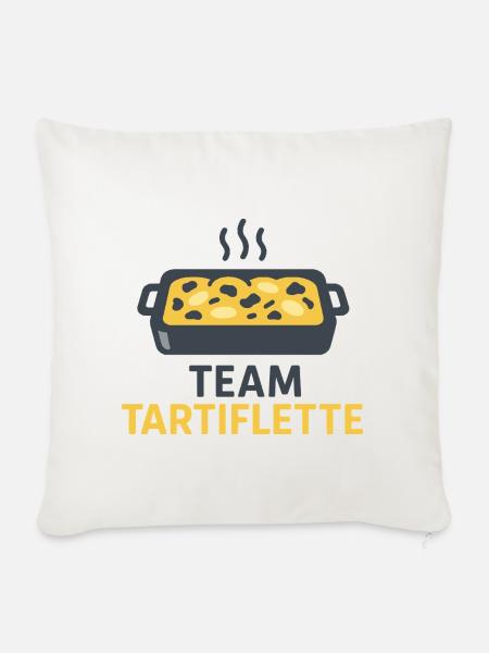 Team Tartiflette - Sofakissenbezug 45 x 45 cm - Naturweiß 