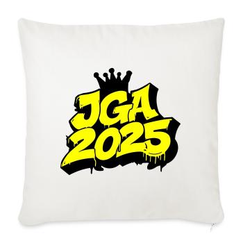 Enterrement de vie de garçon 2025 Enterrement de vie de garçon - Housse de coussin décorative 45 x 45 cm - blanc nature - Devant