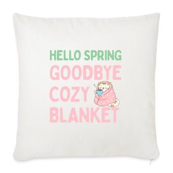 Hello spring, goodbye warm blanket - Sofa pillowcase 17,3'' x 17,3'' (45 x 45 cm) - natural white - Front