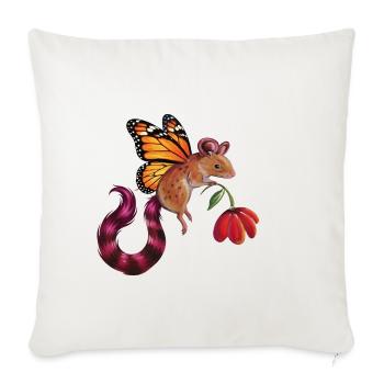 Fantastische Fledermaus - Sofakissenbezug 45 x 45 cm - Naturweiß  - Vorne