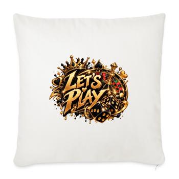 Let's Play Gold Casino Flair - Sofakissenbezug 45 x 45 cm - Naturweiß  - Vorne