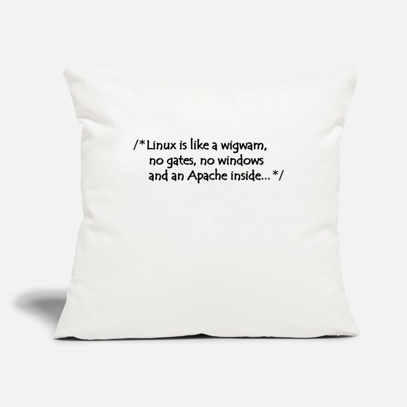 Linux est comme un tipi Housse de coussin décorative 45 x 45 cm