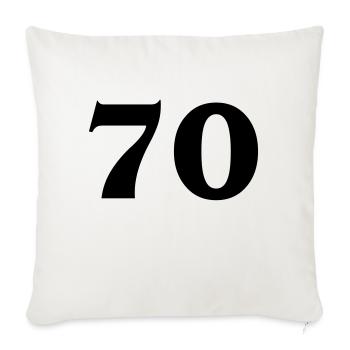 Zahl 70 - Sofa pillowcase 17,3'' x 17,3'' (45 x 45 cm) - natural white - Front