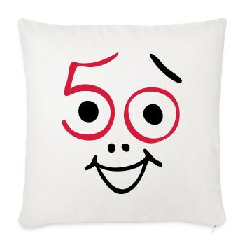 50 years old and still fresh! - Sofa pillowcase 17,3'' x 17,3'' (45 x 45 cm) - natural white - Front