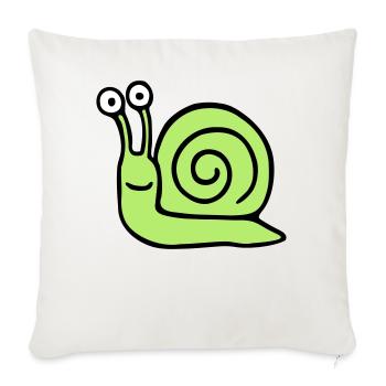 Schnecke 5.3 - Sofakissenbezug 45 x 45 cm - Naturweiß  - Vorne