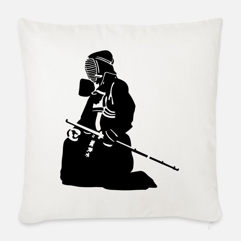 Kendo - Sofakissenbezug 45 x 45 cm - Naturweiß 