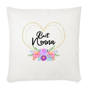 Meilleure Nonna Meilleure Grand-mère italienne Grand-mère suisse - Housse de coussin décorative 45 x 45 cm - blanc nature - Devant