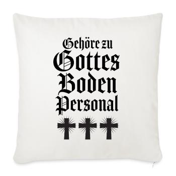 Pfarrer Priester Diakon Gottes Bodenpersonal - Sofakissenbezug 45 x 45 cm - Naturweiß  - Vorne
