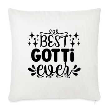 Bestes Gotti der Welt Taufgotti Firmgotti - Sofakissenbezug 45 x 45 cm - Naturweiß  - Vorne