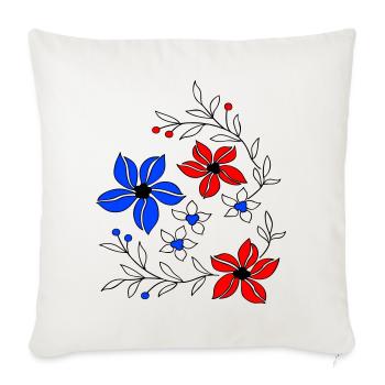 Flower tendrils, ornament - Sofa pillowcase 17,3'' x 17,3'' (45 x 45 cm) - natural white - Front