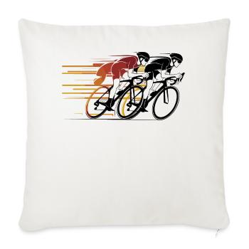 Vintage Road Cyclist - Sofa pillowcase 17,3'' x 17,3'' (45 x 45 cm) - natural white - Front