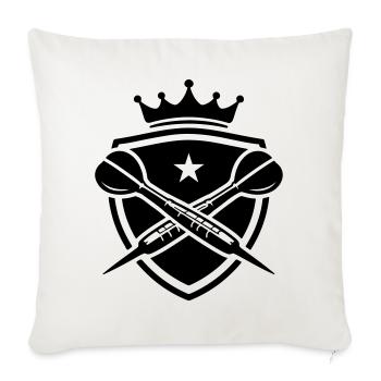 Blason de fléchettes Fléchettes - Housse de coussin décorative 45 x 45 cm - blanc nature - Devant